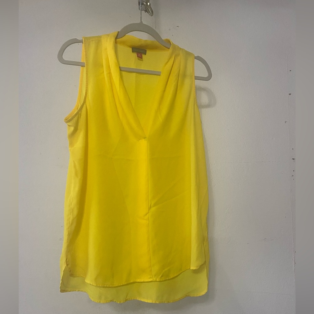 Vinca Camuto Yellow Sleeveless Women's Top